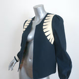 Alix of Bohemia Zoe Blazer Navy Cotton Size Medium Open-Front Jacket NEW