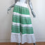 Maje Embroidered Tiered Maxi Skirt Jolipana White/Green Cotton Size 36 NEW
