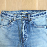 Saint Laurent High Waist Skinny Jeans Faded Blue Stretch Denim Size 25