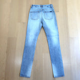 Saint Laurent High Waist Skinny Jeans Faded Blue Stretch Denim Size 25