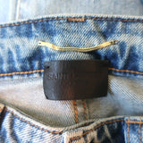 Saint Laurent High Waist Skinny Jeans Faded Blue Stretch Denim Size 25