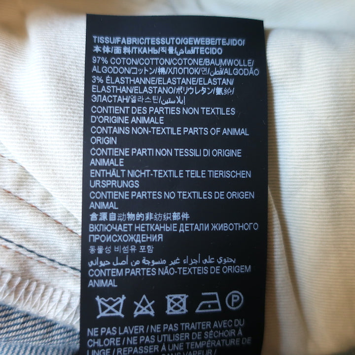 Saint Laurent High Waist Skinny Jeans Faded Blue Stretch Denim Size 25