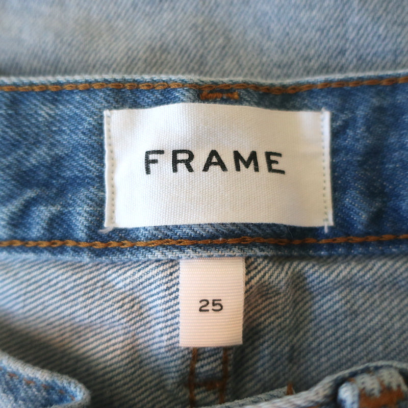 FRAME Le Original High Waist Jeans Clash Ripped Denim Size 25