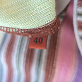 Missoni Dress Pink/Multicolor Paneled Striped Knit Size 40 Sleeveless V-Neck