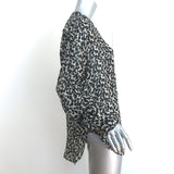 Isabel Marant Blouse Daws Black/White Metallic Fil Coupe Size 38 Long Sleeve Top