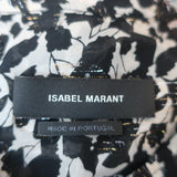 Isabel Marant Blouse Daws Black/White Metallic Fil Coupe Size 38 Long Sleeve Top