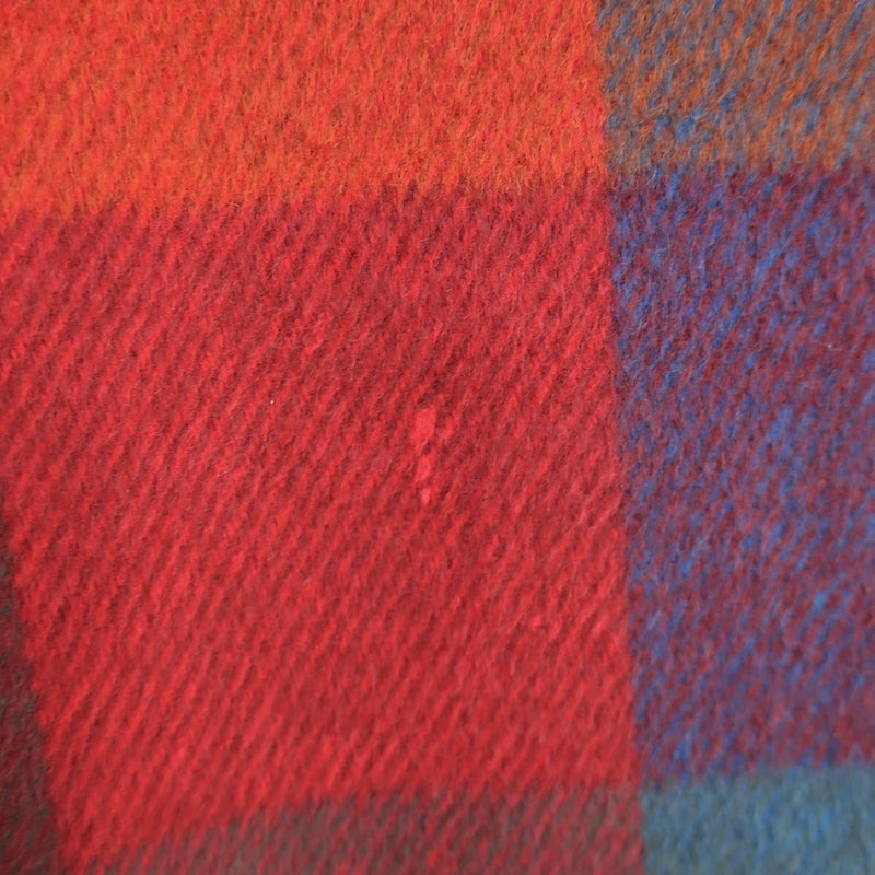 THE GREAT Plaid Long Bomber Jacket Multicolor Brushed Wool Size 1