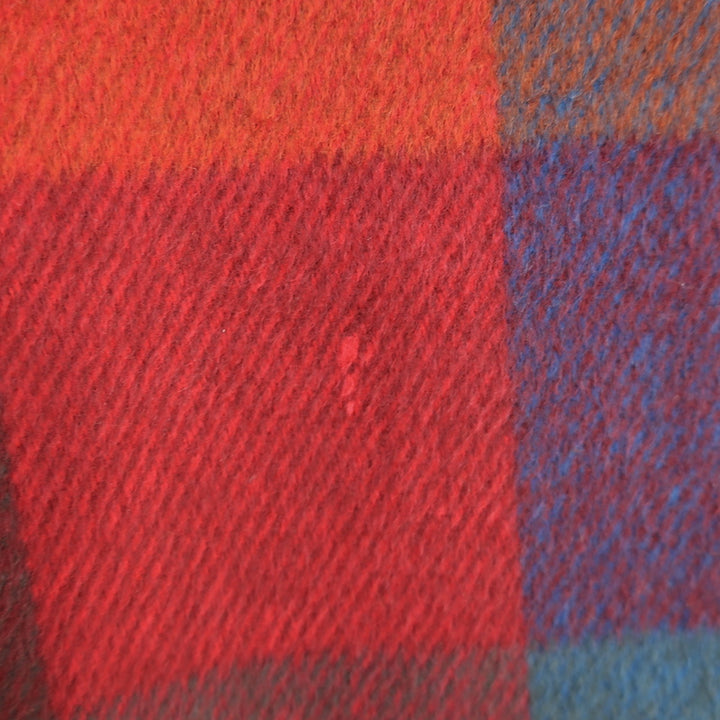 THE GREAT Plaid Long Bomber Jacket Multicolor Brushed Wool Size 1
