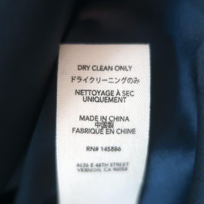 THE GREAT Plaid Long Bomber Jacket Multicolor Brushed Wool Size 1