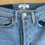RE/DONE High Rise Ankle Crop Jeans Mid 90s Comfort Stretch Denim Size 25