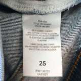 RE/DONE High Rise Ankle Crop Jeans Mid 90s Comfort Stretch Denim Size 25