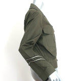 Zadig & Voltaire Crystal-Embellished Military Jacket Kalen Olive Size Medium
