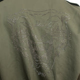 Zadig & Voltaire Crystal-Embellished Military Jacket Kalen Olive Size Medium