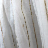 Joie Button Up Top Copper White/Gold Metallic Striped Pleated Cotton Size Medium