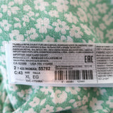 Mango Midi Dress Carol Green Ditsy Floral Print Crepe Size Extra Large