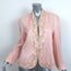 Vintage 1980s Sequined Silk Jacket Pink Jacquard Size 14