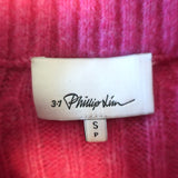 3.1 Phillip Lim Sweater Pink Wool-Alpaca Ribbed Knit Size Small 3/4 Sleeve