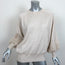 THE GREAT Loop Fringe Sweater Oatmeal Wool-Blend Size 1 Crewneck Pullover