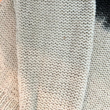 James Perse Dip-Dyed Pullover Sweater Black/Cream Cotton-Linen Size 0