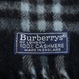 Burberry Vintage Check Cashmere Scarf Navy 56" X 12"
