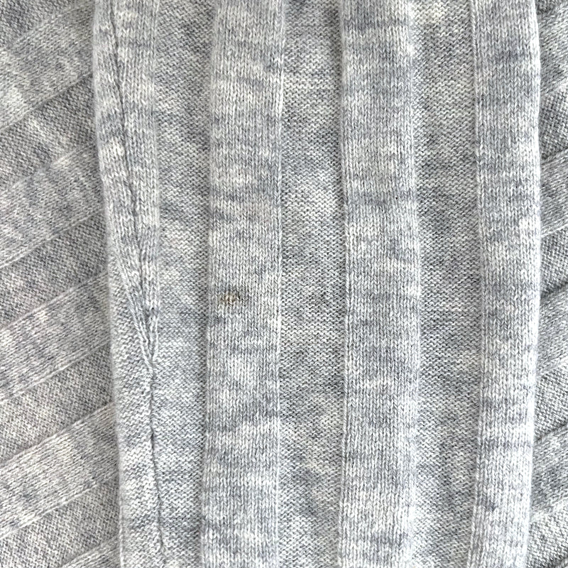 Derek Lam 10 Crosby Open-Back Sweater Light Gray Ribbed Wool-Cashmere Size Small