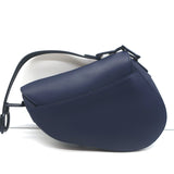 Christian Dior Saddle Bag Navy Ultramatte Calfskin Leather