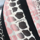 Roberto Cavalli Trumpet Skirt Pink/Black Animal Print Stretch Silk Size Medium