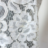 Saint Laurent Guipure Lace Blouse Cream Size 34 Long Sleeve Top