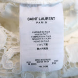 Saint Laurent Guipure Lace Blouse Cream Size 34 Long Sleeve Top