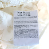 Saint Laurent Guipure Lace Blouse Cream Size 34 Long Sleeve Top