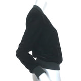 Ella Moss Velvet Bomber Jacket Black Size Extra Small