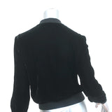 Ella Moss Velvet Bomber Jacket Black Size Extra Small