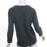 James Perse Vintage Fleece Raglan Sweatshirt Black Size 1 WXT3168