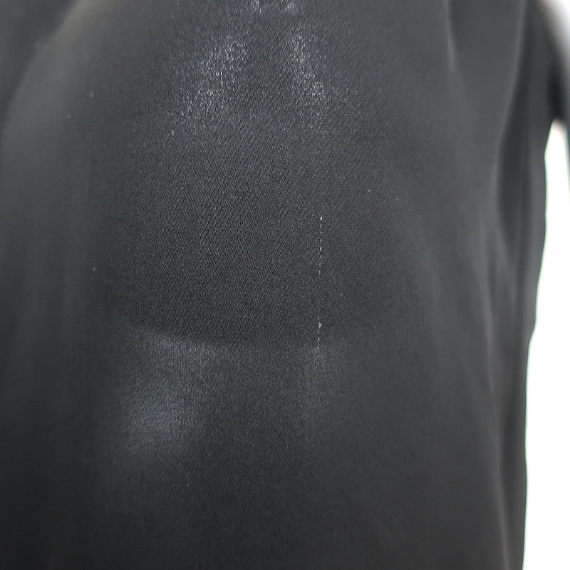 A.L.C. Draped-Back Tank Top Black Silk Size Extra Small V-Neck Sleeveless Blouse