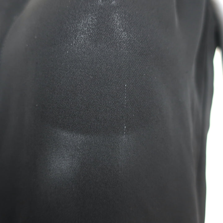 A.L.C. Draped-Back Tank Top Black Silk Size Extra Small V-Neck Sleeveless Blouse