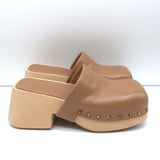 Marsell Bottone Clogs Hazelnut Leather Size 37 Platform Mules