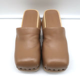 Marsell Bottone Clogs Hazelnut Leather Size 37 Platform Mules