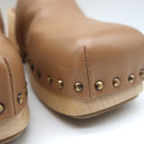 Marsell Bottone Clogs Hazelnut Leather Size 37 Platform Mules