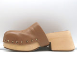 Marsell Bottone Clogs Hazelnut Leather Size 37 Platform Mules