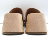 Marsell Bottone Clogs Hazelnut Leather Size 37 Platform Mules