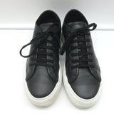 Woman by Common Projects Tournament Low Top Sneakers Black Leather Size 37