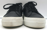 Woman by Common Projects Tournament Low Top Sneakers Black Leather Size 37