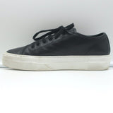 Woman by Common Projects Tournament Low Top Sneakers Black Leather Size 37