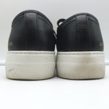 Woman by Common Projects Tournament Low Top Sneakers Black Leather Size 37