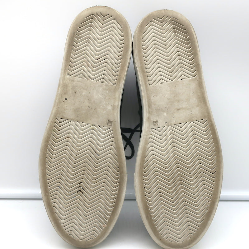 Woman by Common Projects Tournament Low Top Sneakers Black Leather Size 37