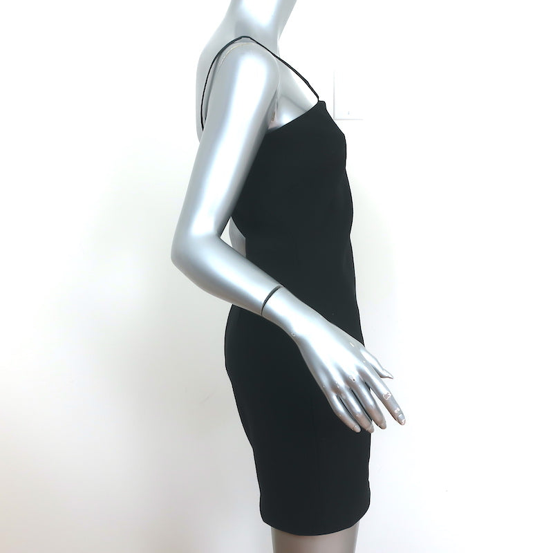 Elizabeth and James Mini Dress Caressa Black Crepe Size 4