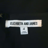 Elizabeth and James Mini Dress Caressa Black Crepe Size 4