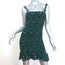 Faithfull the Brand Del Mar Smocked Mini Dress Green Polka Dot Crepe Size Small