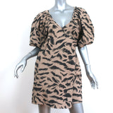 Mara Hoffman Coletta Wrap Dress Brown Cotton Jacquard Size Extra Small NEW