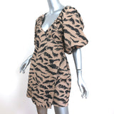 Mara Hoffman Coletta Wrap Dress Brown Cotton Jacquard Size Extra Small NEW